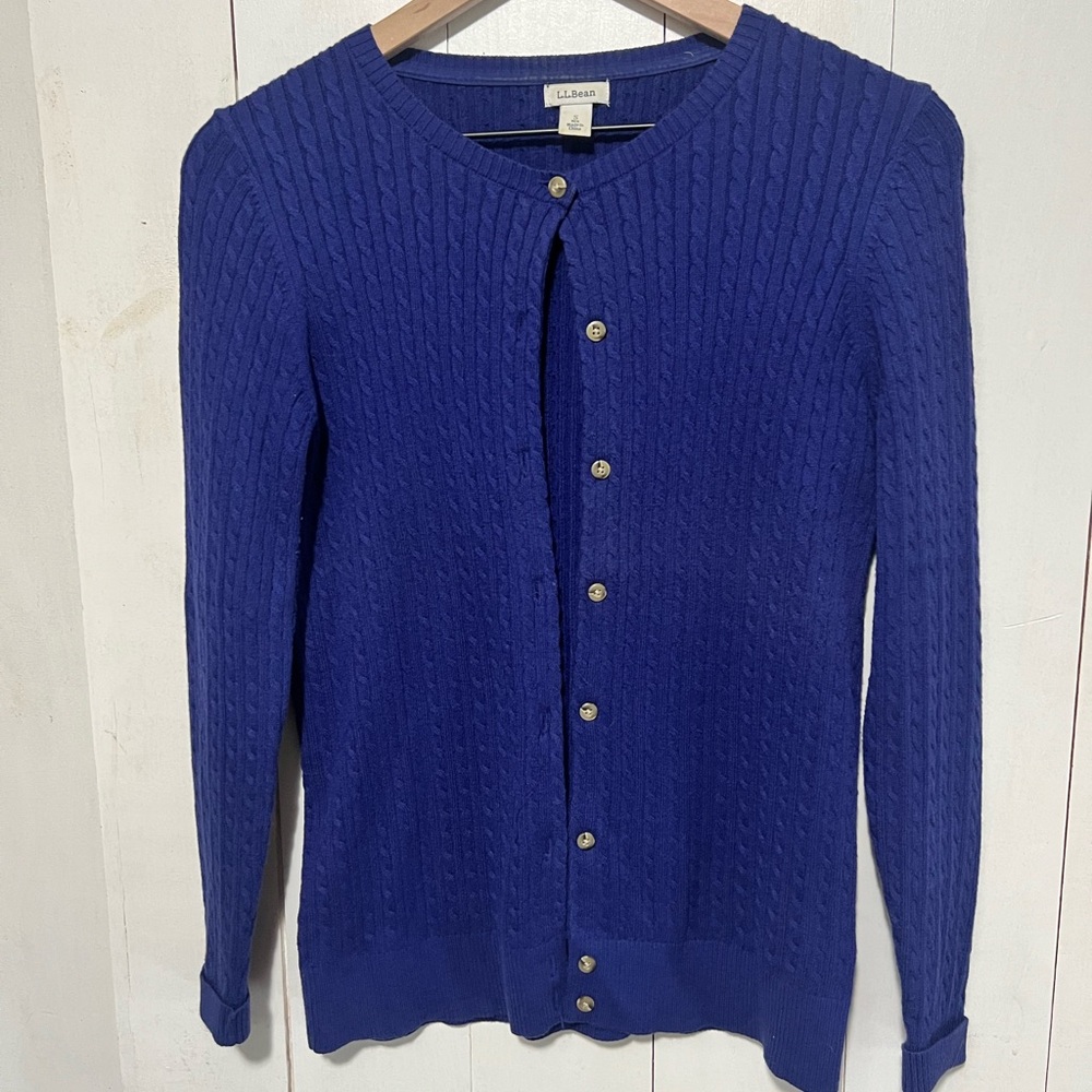 L.L. Bean Women's Royal Blue Cardigan